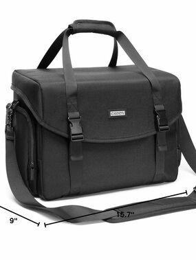 CADeN Camera Bag Shoulder Bag  Waterproof Black Large NWOT